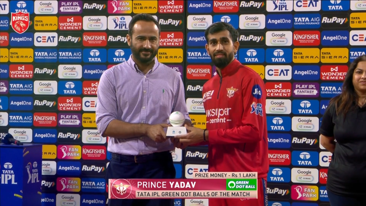 IPL 2026 M29: PBKS vs LSG - TATA IPL Green Dot Balls of the Match - Prince Yadav