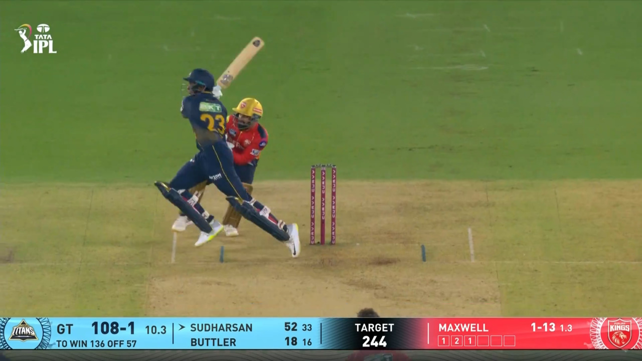 IPL 2025 M05: GT vs PBKS - Sai Sudharsan Six