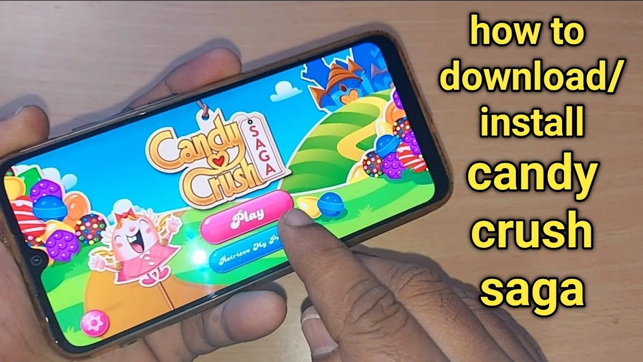 how to download & install candy crush saga | how to play candy crush saga for free backdrop