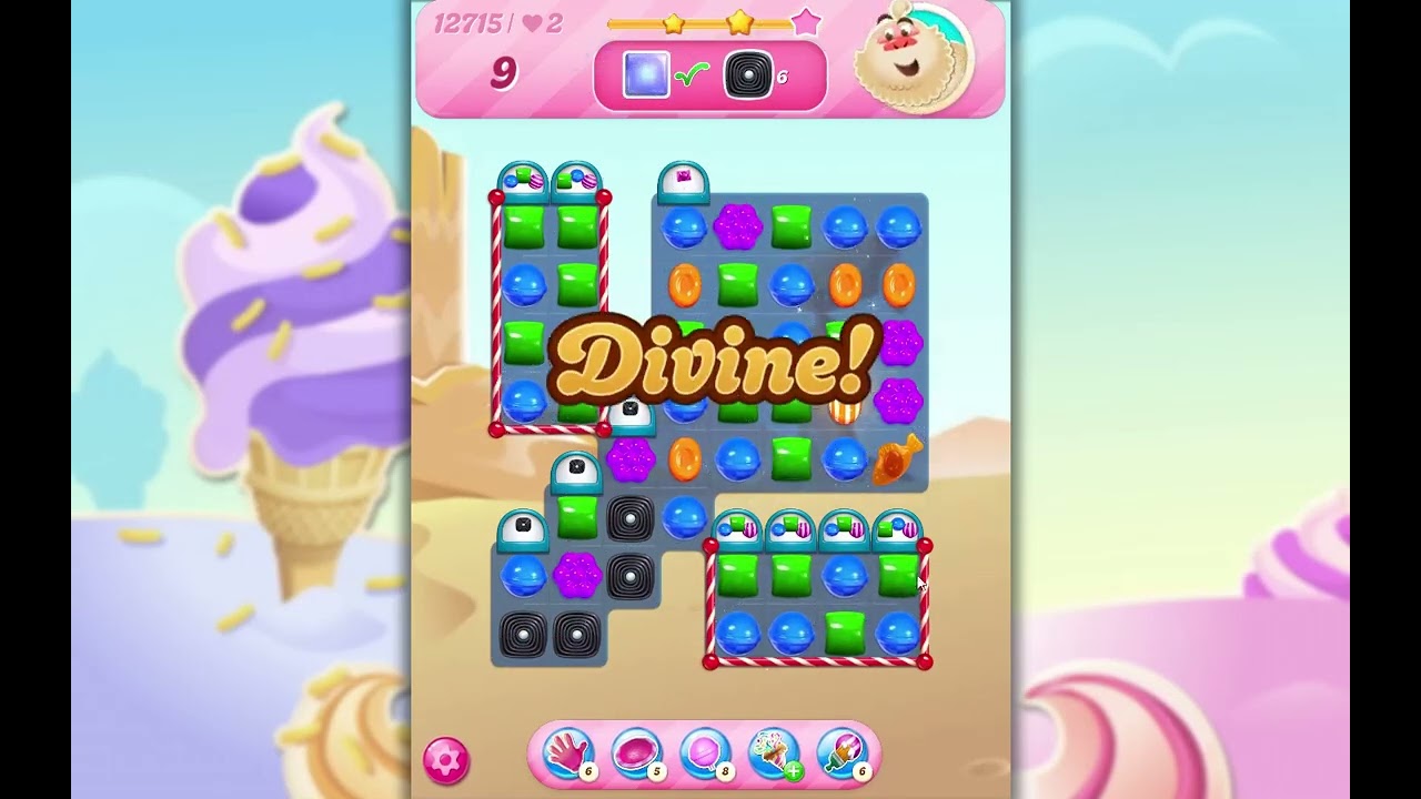 Candy Crush Saga Level 12715 No Boosters
