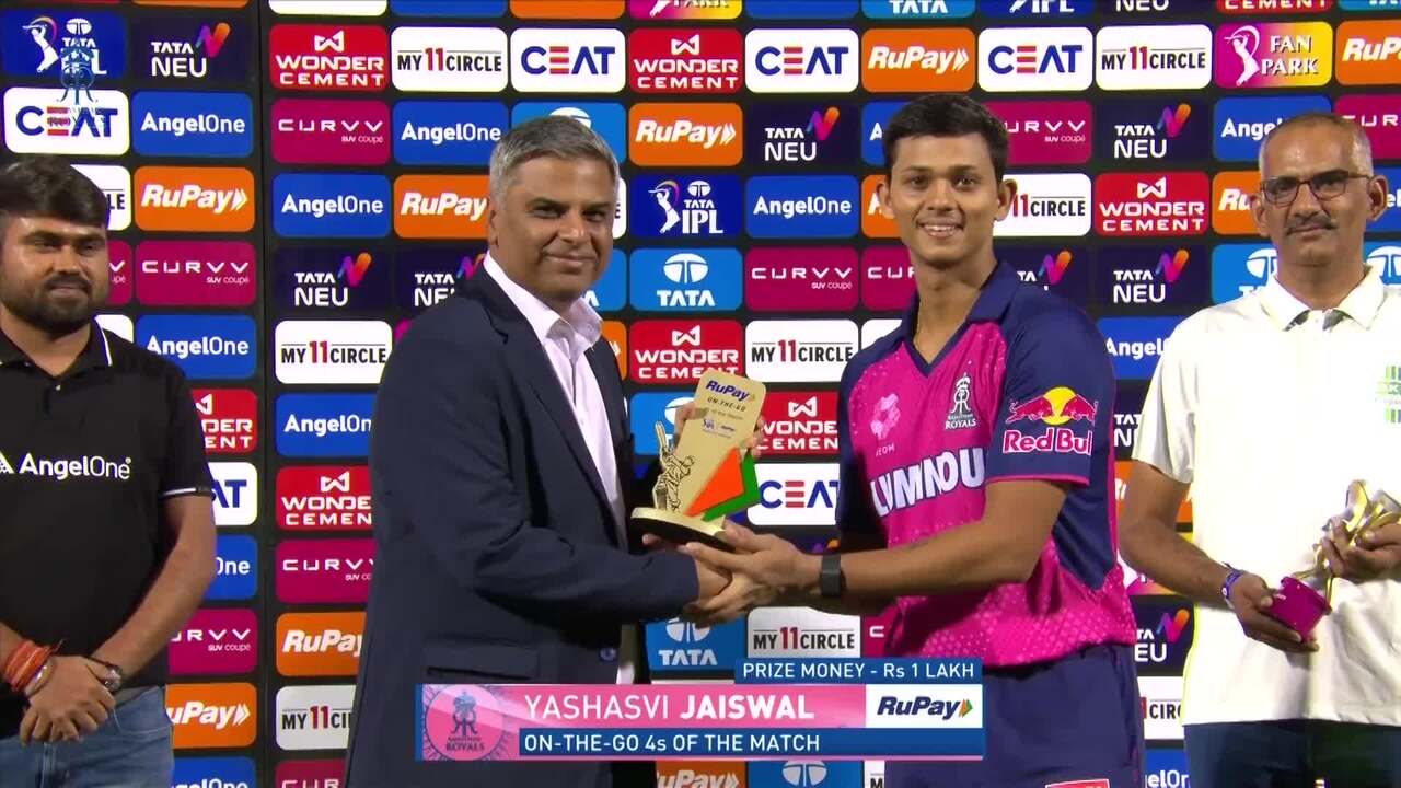 IPL 2025 M47: RR vs GT - RuPay On-The-Go 4s of the Match - Yashasvi Jaiswal