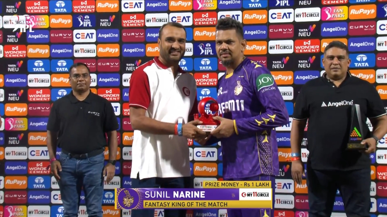 IPL 2025 M25: CSK vs KKR - My11Circle Fantasy King of The Match - Sunil Narine