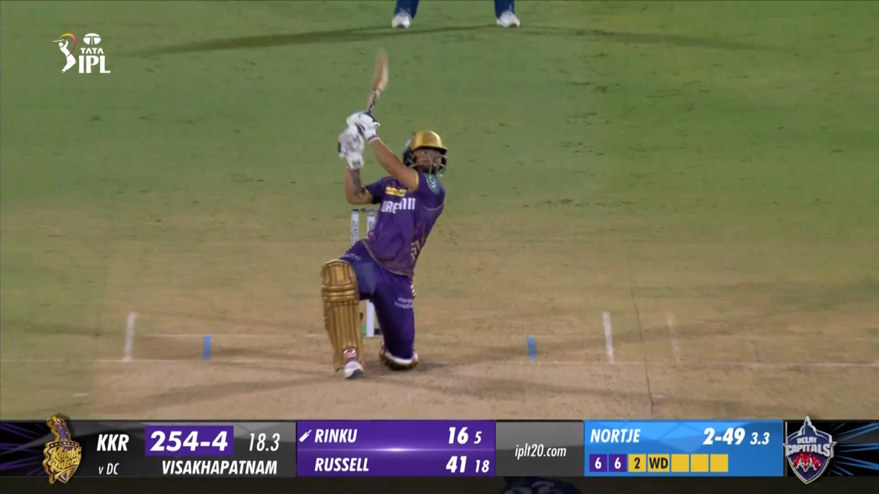 M16: DC vs KKR – Rinku Singh Six
