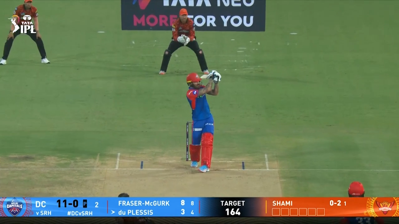 IPL 2025 M10: DC vs SRH - Faf Du Plessis Six