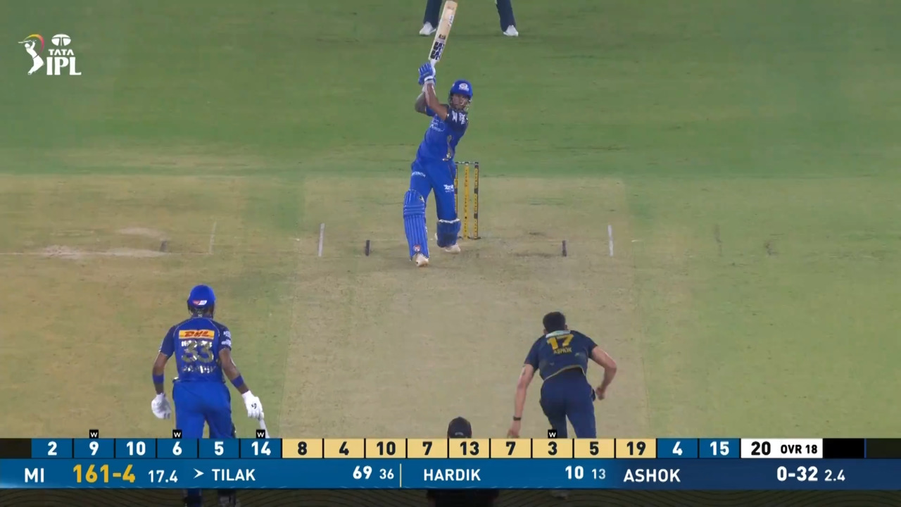 IPL 2026 M30: GT vs MI - Tilak Varma Six