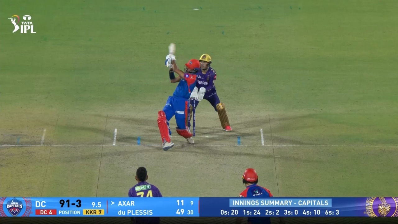 IPL 2025 M48: DC vs KKR - Axar Patel Six