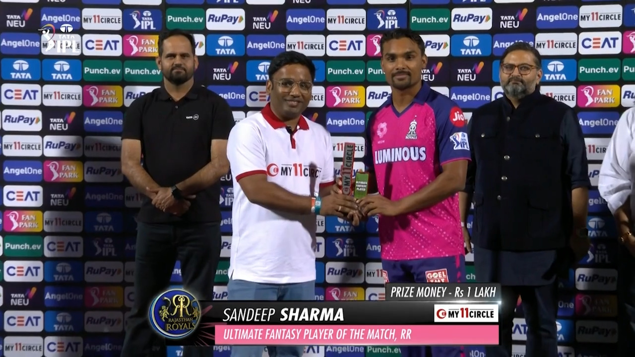 M38: RR vs MI – My11Circle Ultimate Fantasy Player of the Match – Sandeep Sharma