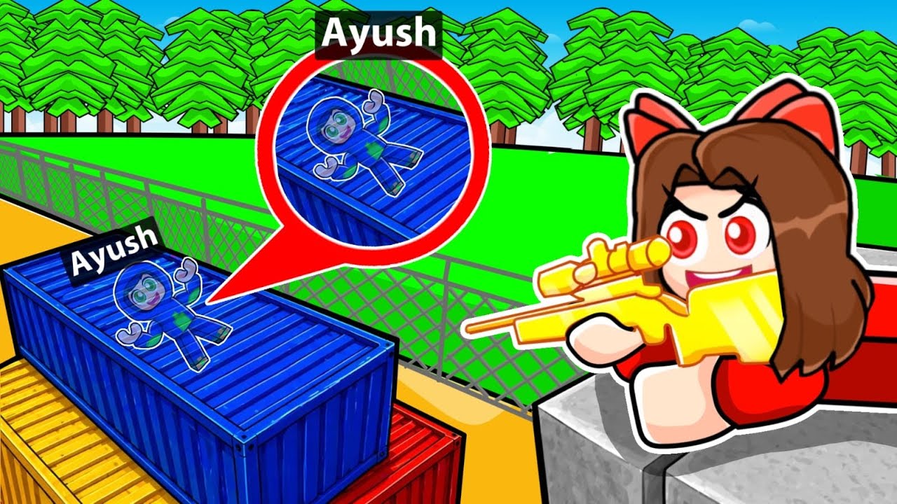 ROBLOX AYUSH HIDES IN CAMO AND SNIPE!