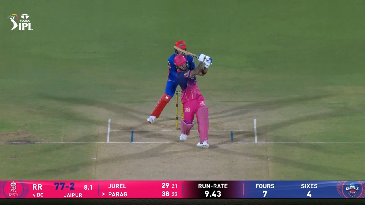 IPL 2026 M43: RR vs DC - Riyan Parag Six