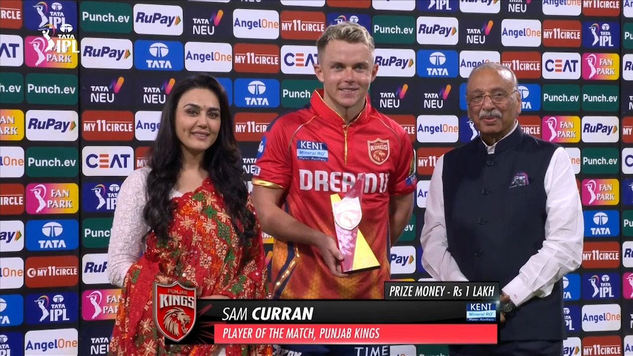 M02: PBKS vs DC – Player of the Match – Sam Curran