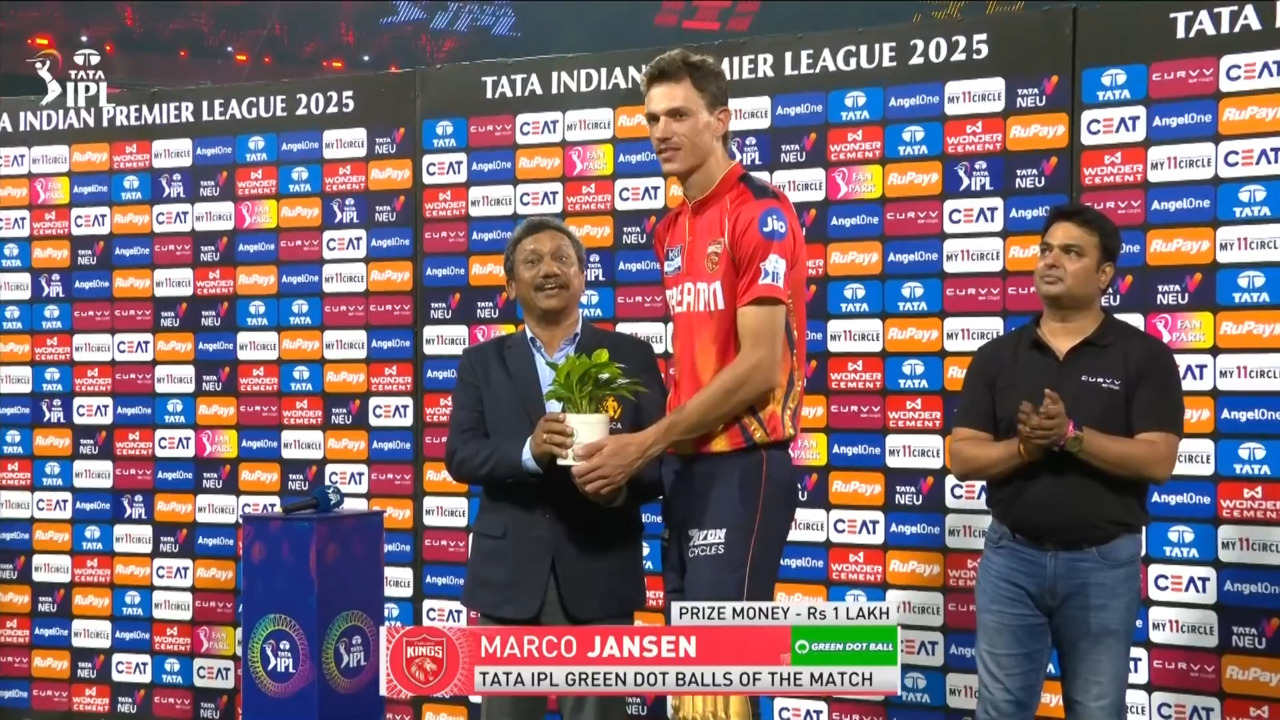 IPL 2025 M34: RCB vs PBKS - TATA IPL Green Dot Balls of the Match - Marco Jansen
