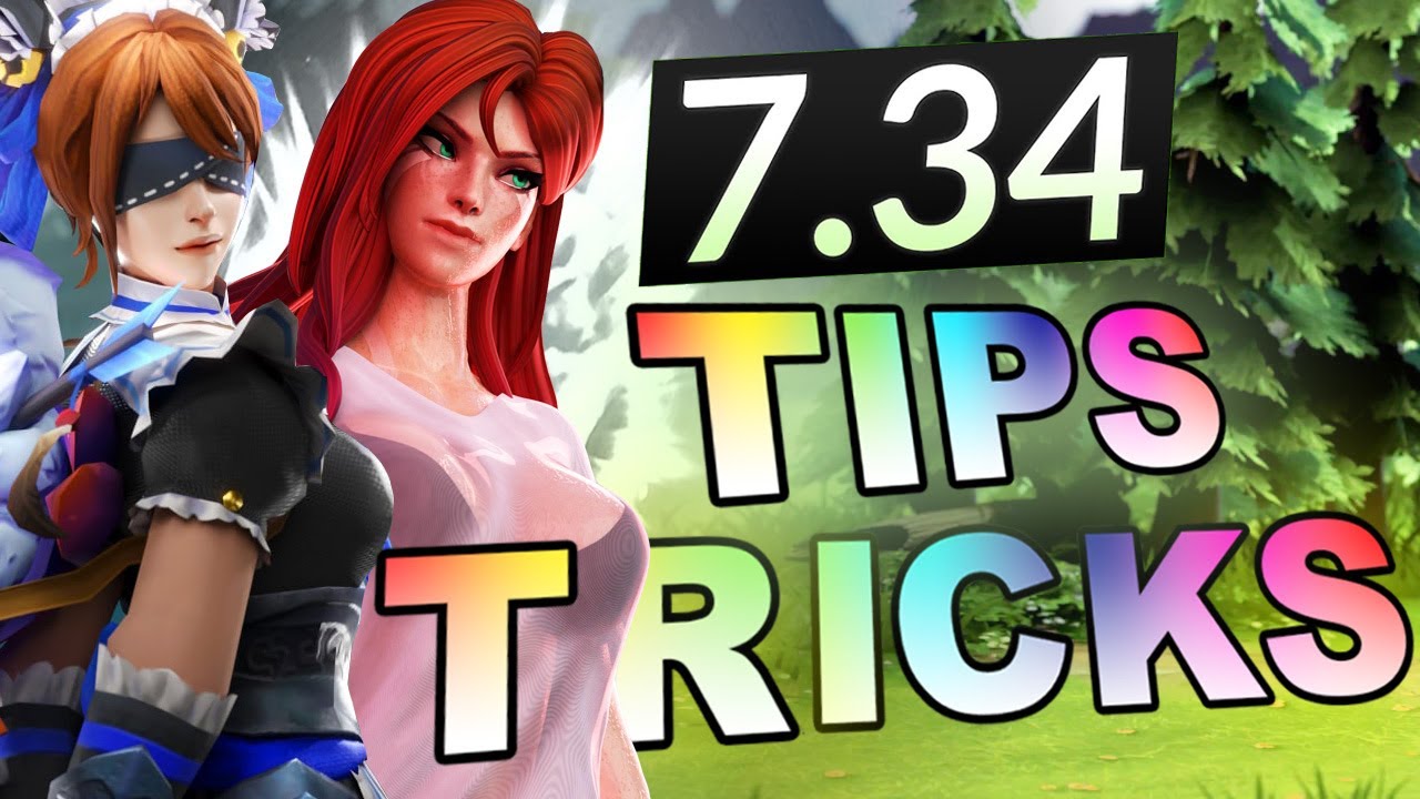 NEW 7.34 Dota 2 TIPS, TRICKS, SECRETS and BUGS! background