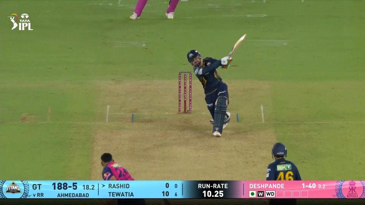 IPL 2025 M23: GT vs RR - Rashid Khan Six