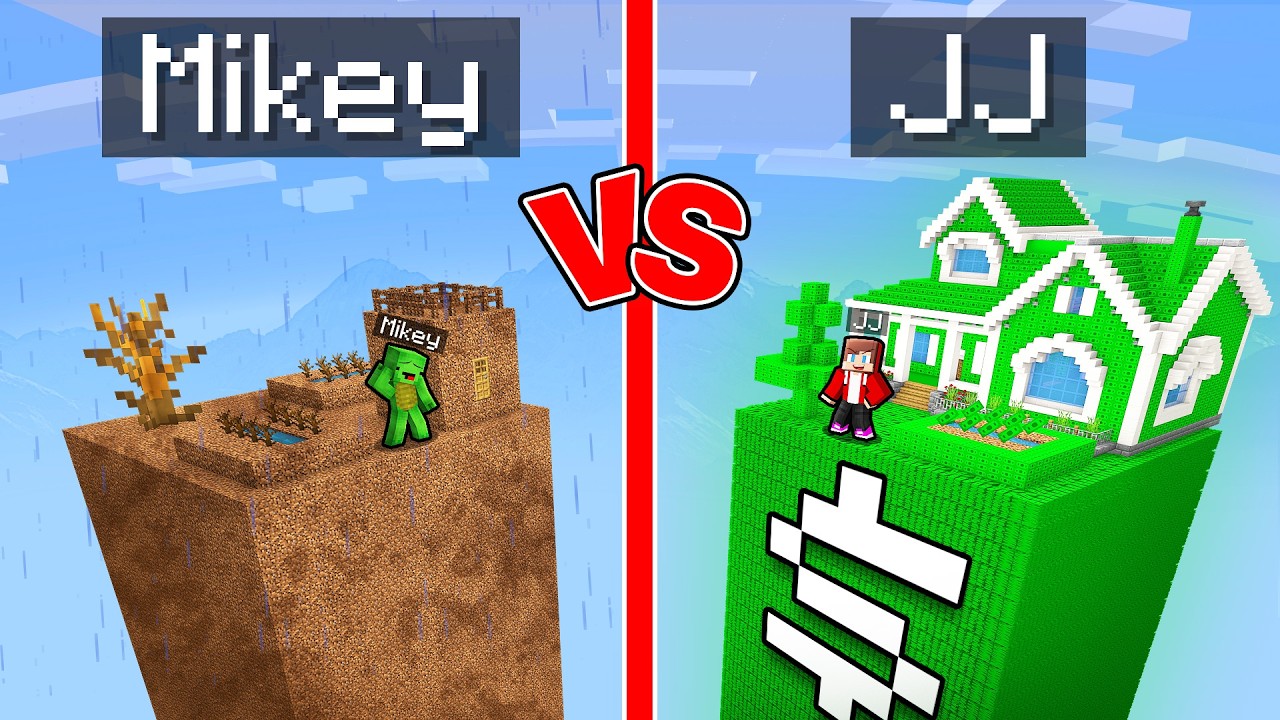 Mikey vs JJ: DIRT vs MONEY Chunk Minecraft Battle (Maizen)