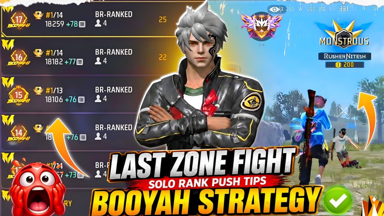 (100% Working ✅) Last Zone Fight Booyah Strategy | Solo Rank Push Tips | Win Every Br Rank Match