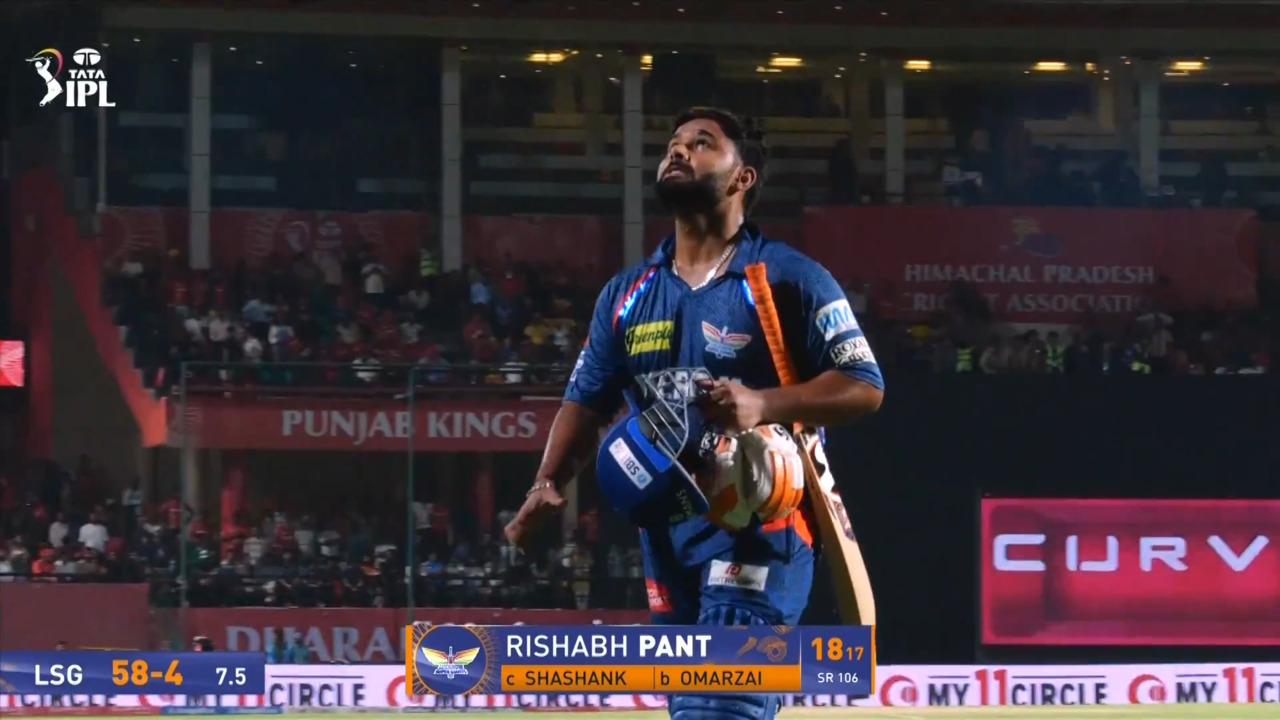 IPL 2025 M54: PBKS vs LSG - Rishabh Pant Wicket background