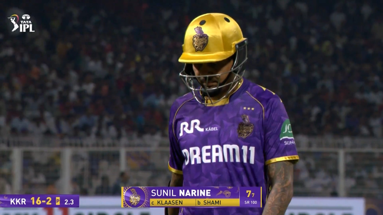 IPL 2025 M15: KKR vs SRH - Sunil Narine Wicket