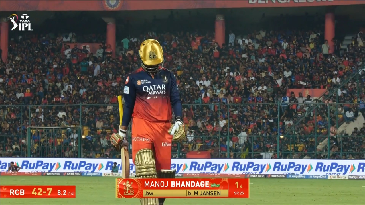 IPL 2025 M34: RCB vs PBKS - Manoj Bhandage Wicket background