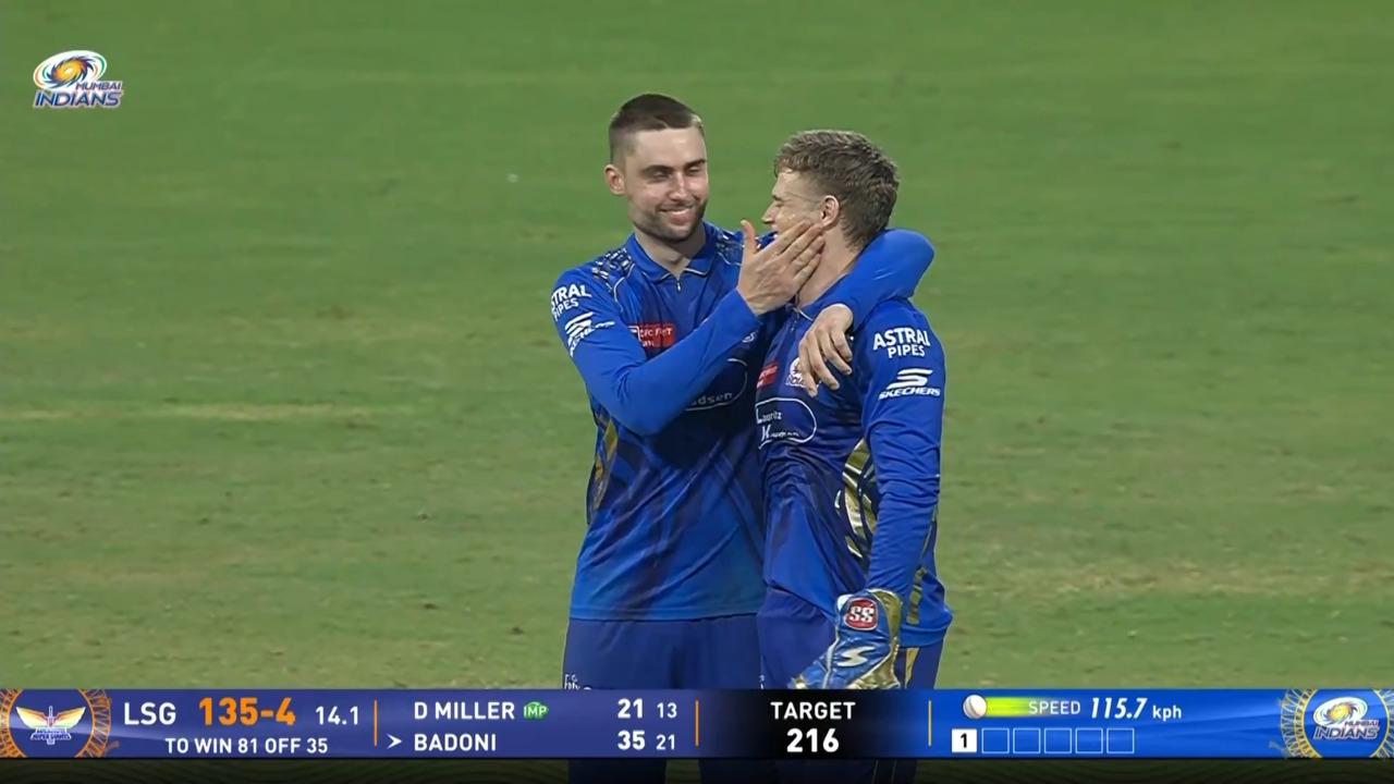 IPL 2025 M45: MI vs LSG - Ayush Badoni Wicket