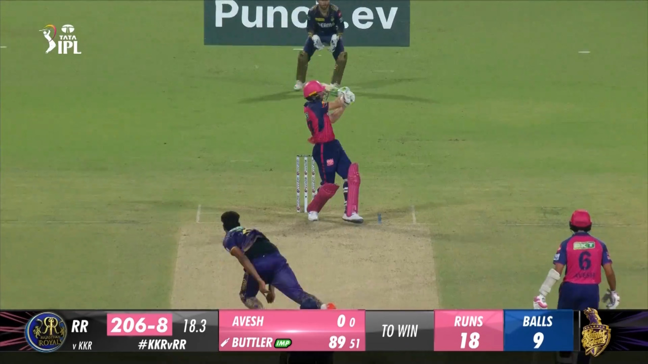 M31: KKR vs RR – Jos Buttler Six
