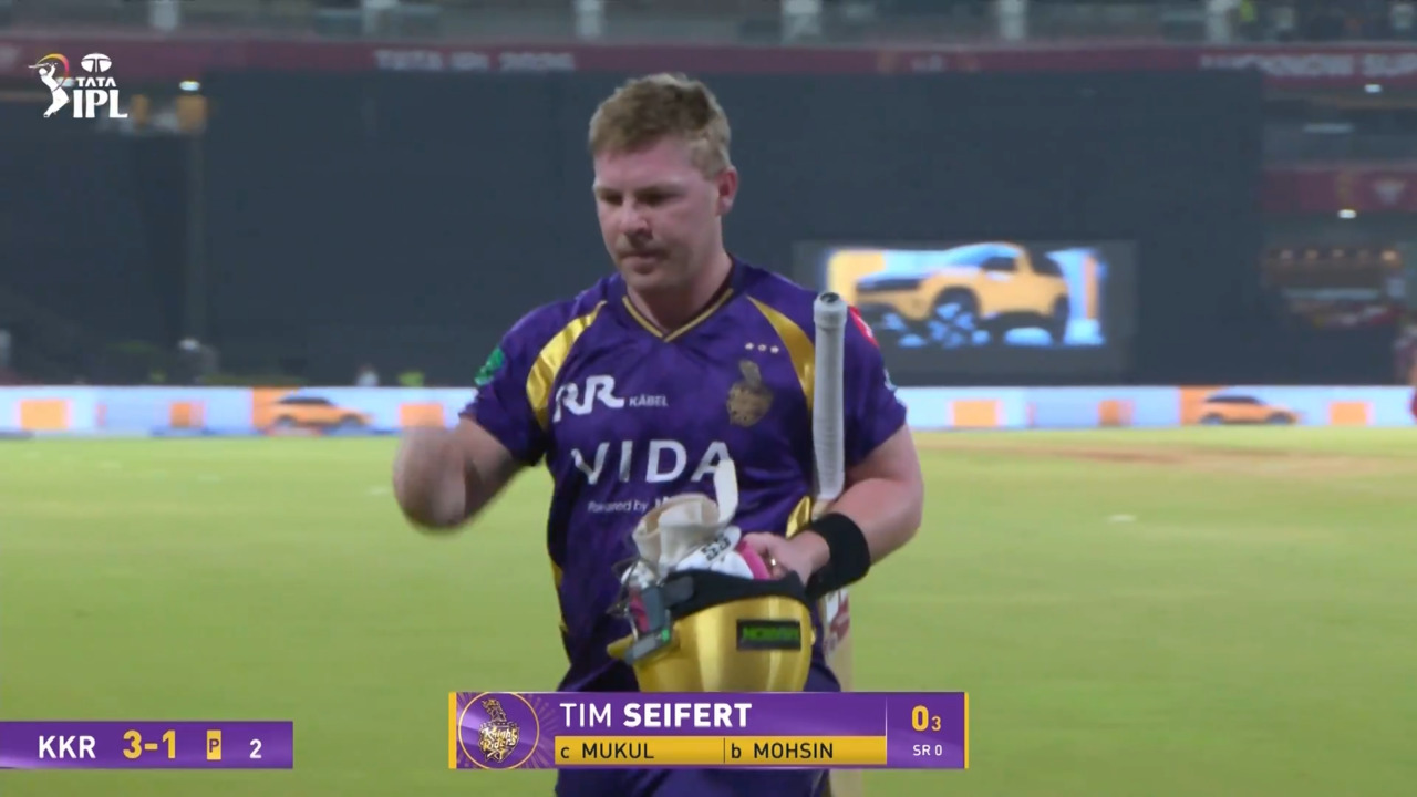 IPL 2026 M38: LSG vs KKR - Tim Seifert Wicket