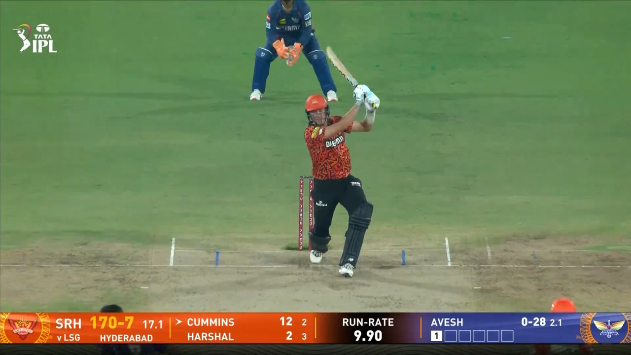 IPL 2025 M07: SRH vs LSG - Pat Cummins Six