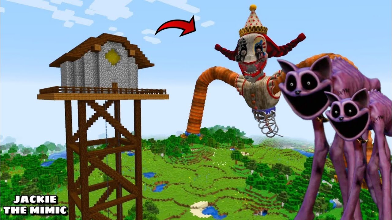 WE SURVIVED FROM JACKIE THE MIMIC CATNAP ARRIVAL In Minecraft - Gameplay - Coffine Meme