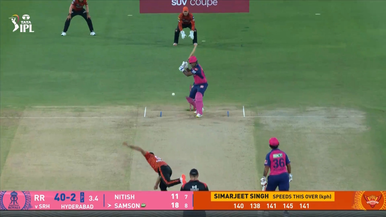 IPL 2025 M02: SRH vs RR - Sanju Samson Six