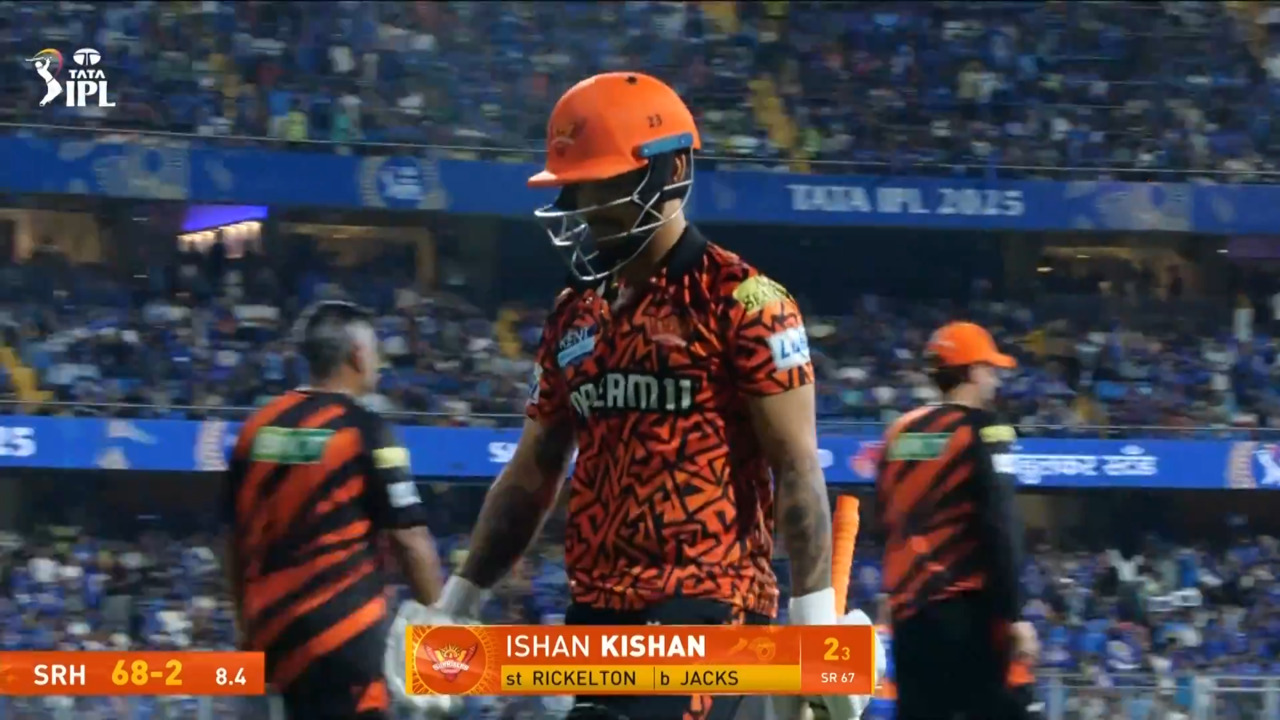 IPL 2025 M33: MI vs SRH - Ishan Kishan Wicket