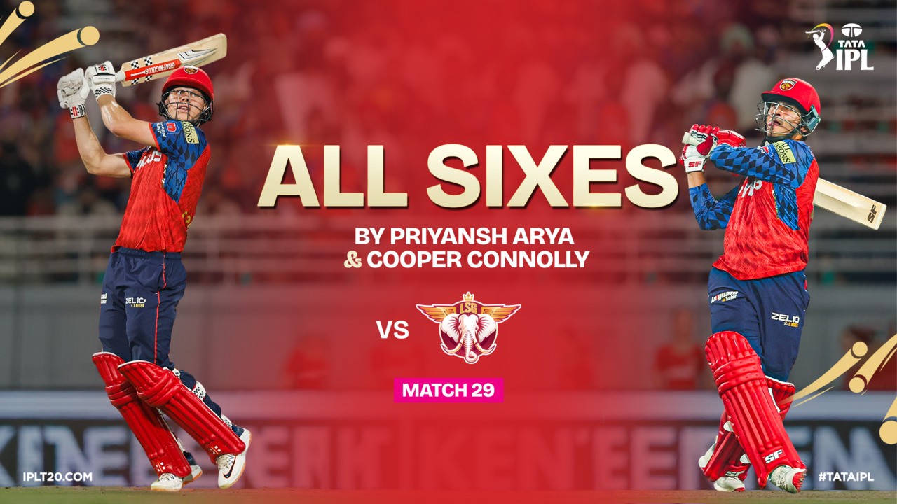 All 16 Sixes Hit by Priyansh Arya and Cooper Connolly vs LSG