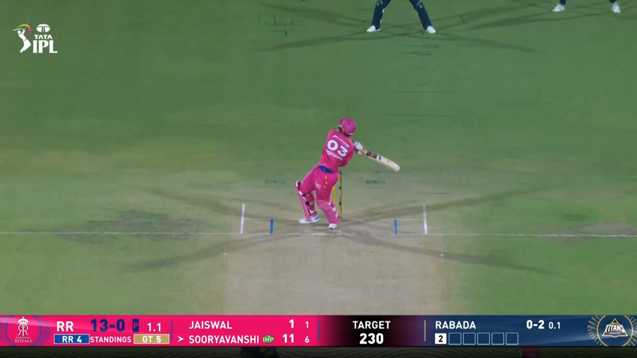 IPL 2026 M52: RR vs GT - Vaibhav Sooryavanshi Six