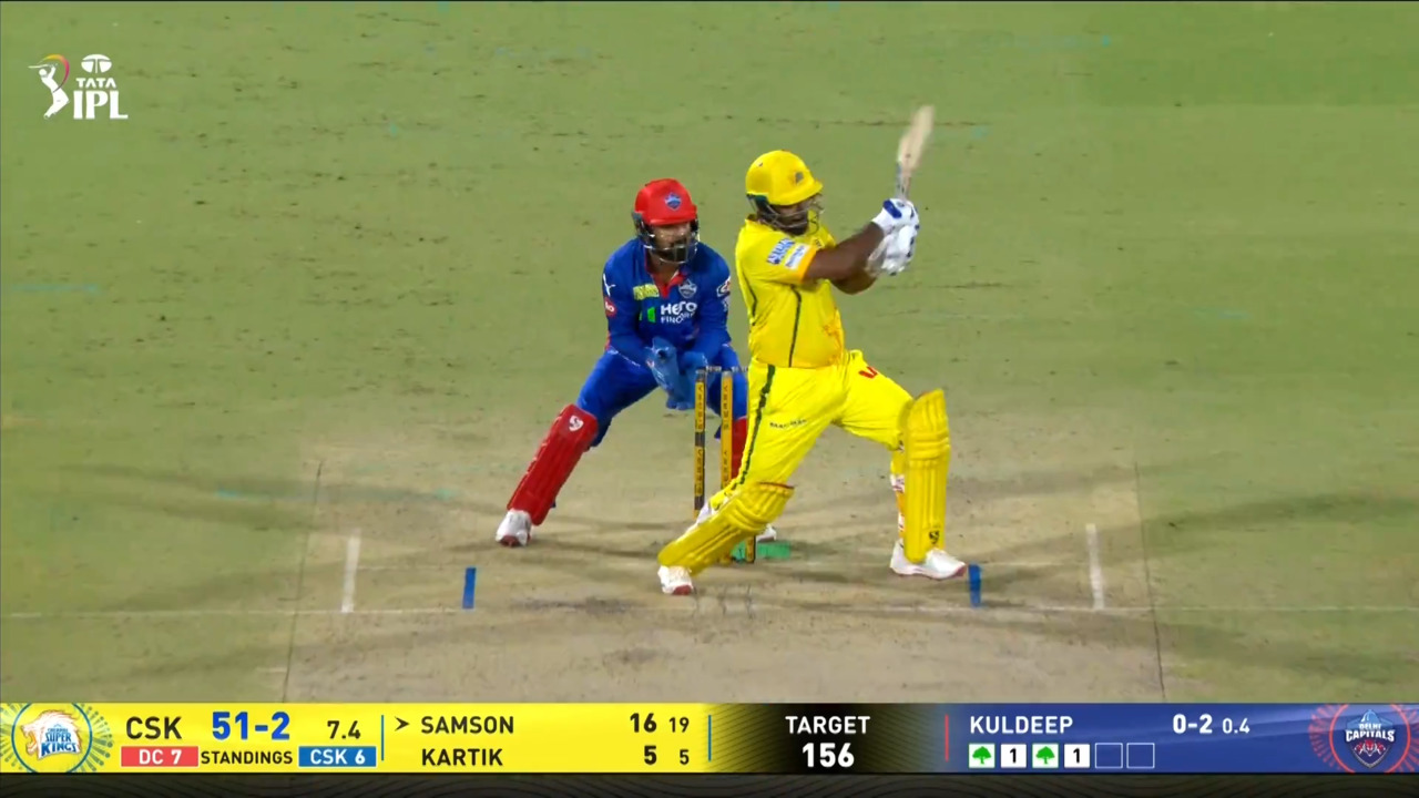 IPL 2026 M48: DC vs CSK - Sanju Samson Six