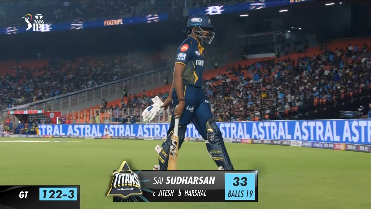 M17: GT vs PBKS – Sai Sudharsan Wicket background