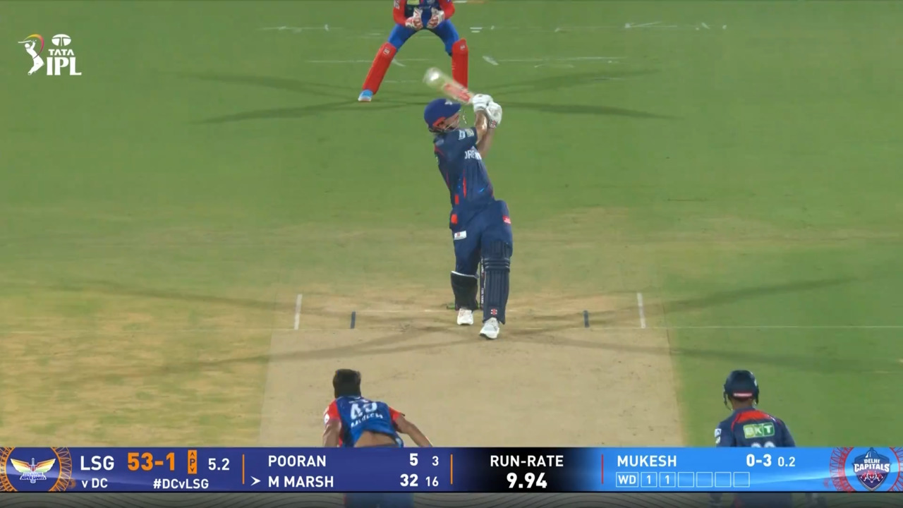 IPL 2025 M04: DC vs LSG - Mitchell Marsh Six background