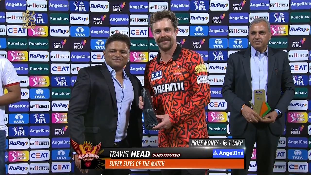 M30: RCB vs SRH – AngelOne Super 6 of the Match – Travis Head