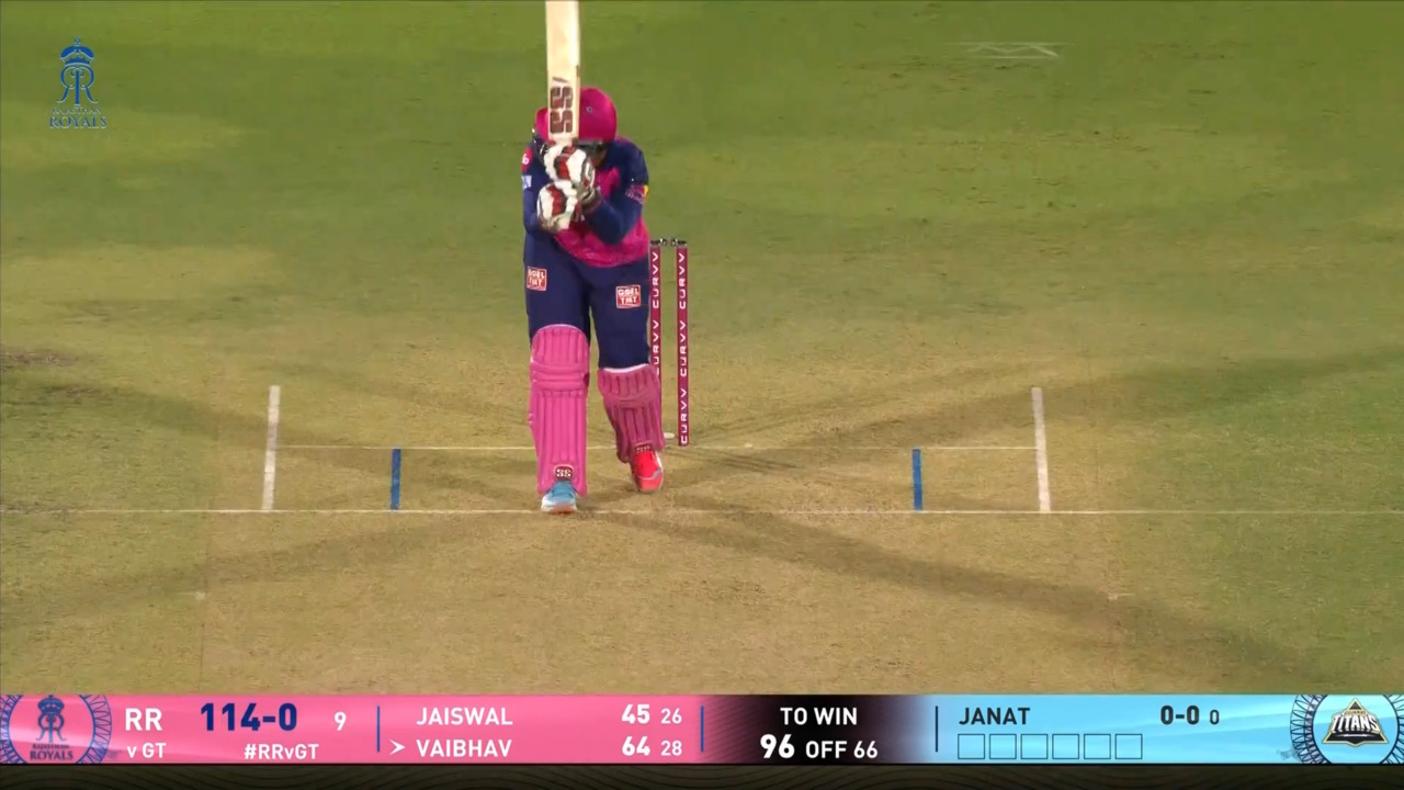 IPL 2025 M47: RR vs GT - Vaibhav Suryavanshi Six