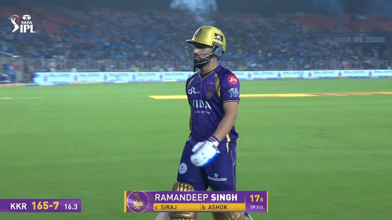 IPL 2026 M25: GT vs KKR - Ramandeep Singh Wicket
