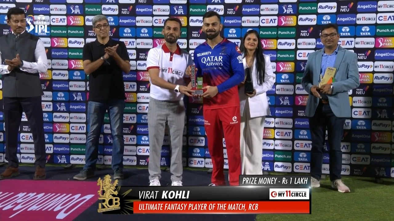 M19: RR vs RCB – My11Circle Ultimate Fantasy Player of the Match – Virat Kohli
