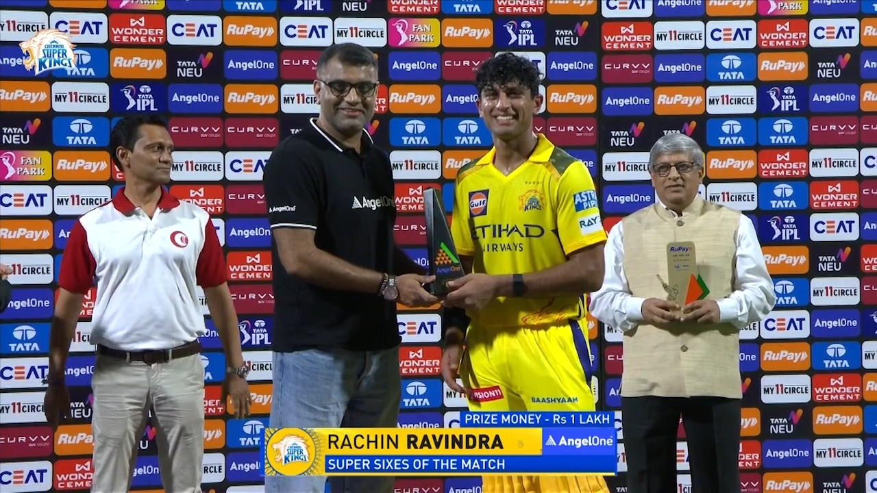 IPL 2025 M03: CSK vs MI - Angel One Super Sixes of the Match - Rachin Ravindra