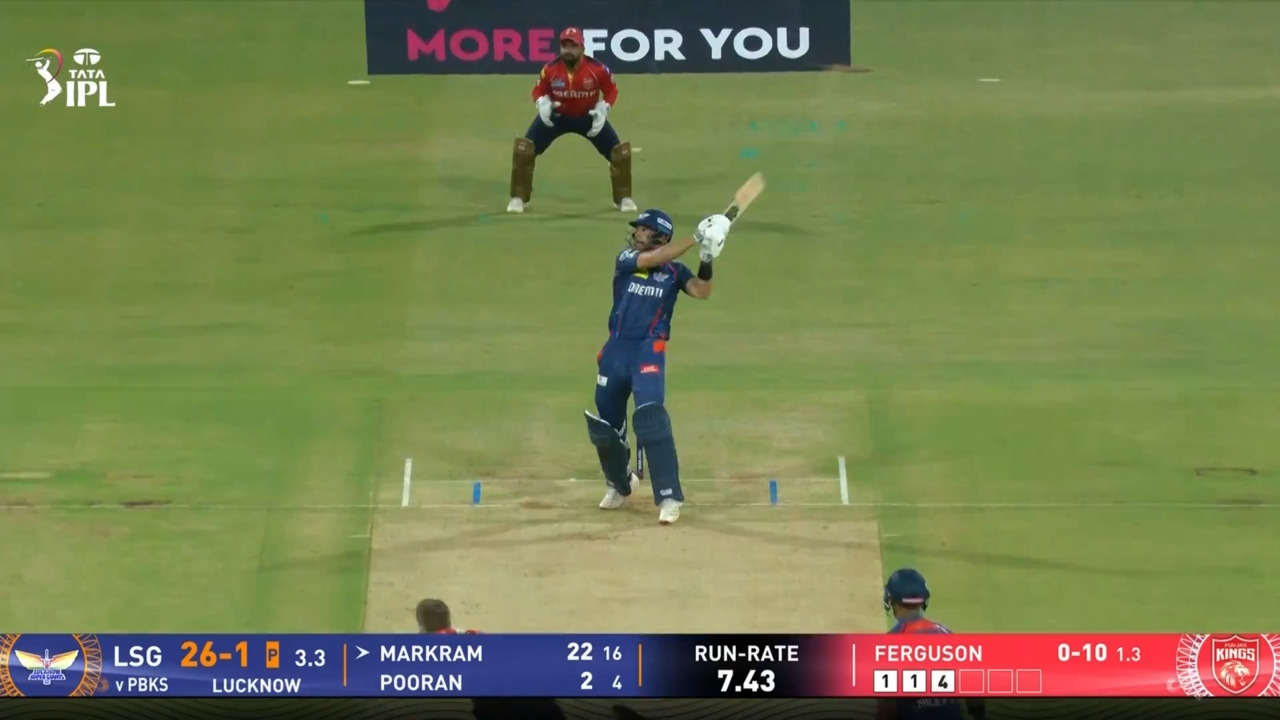 IPL 2025 M13: LSG vs PBKS - Aiden Markram Six