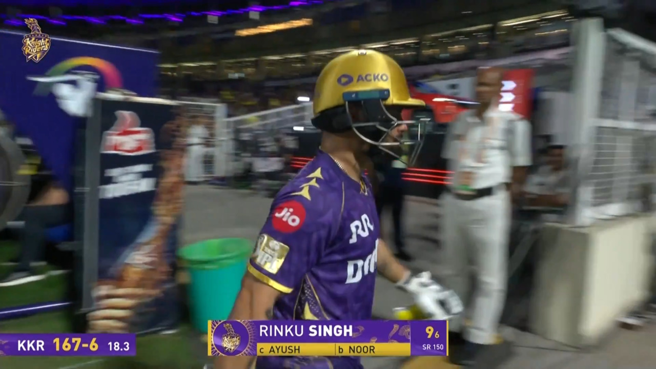 IPL 2025 M57: KKR vs CSK - Rinku Singh Wicket