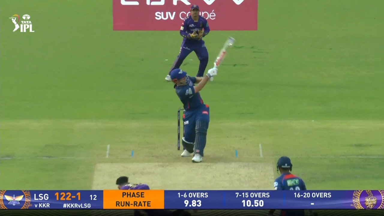 IPL 2025 M19: KKR vs LSG - Mitchell Marsh Six