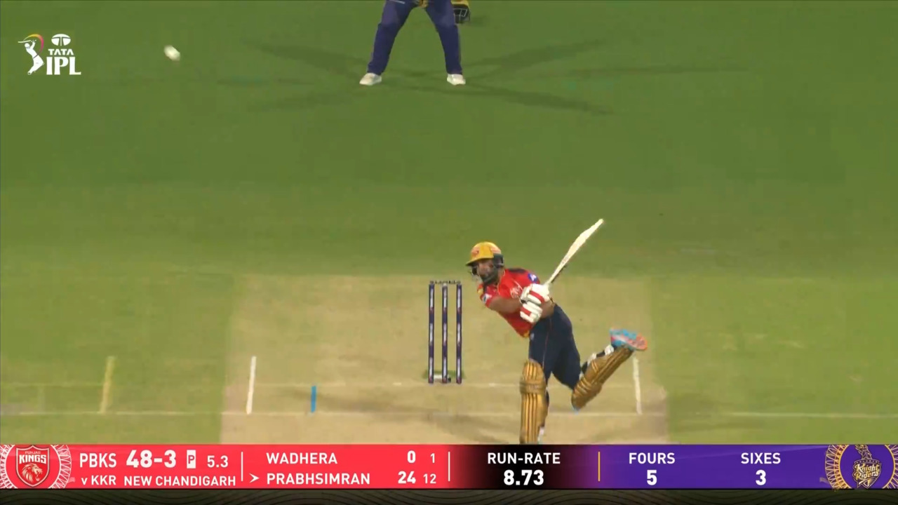 IPL 2025 M31: PBKS vs KKR - Prabhsimran Singh Six
