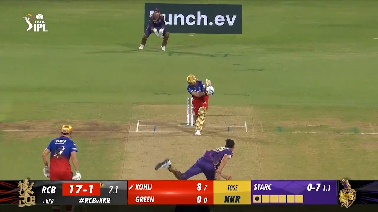 M10: RCB vs KKR – Virat Kohli Six
