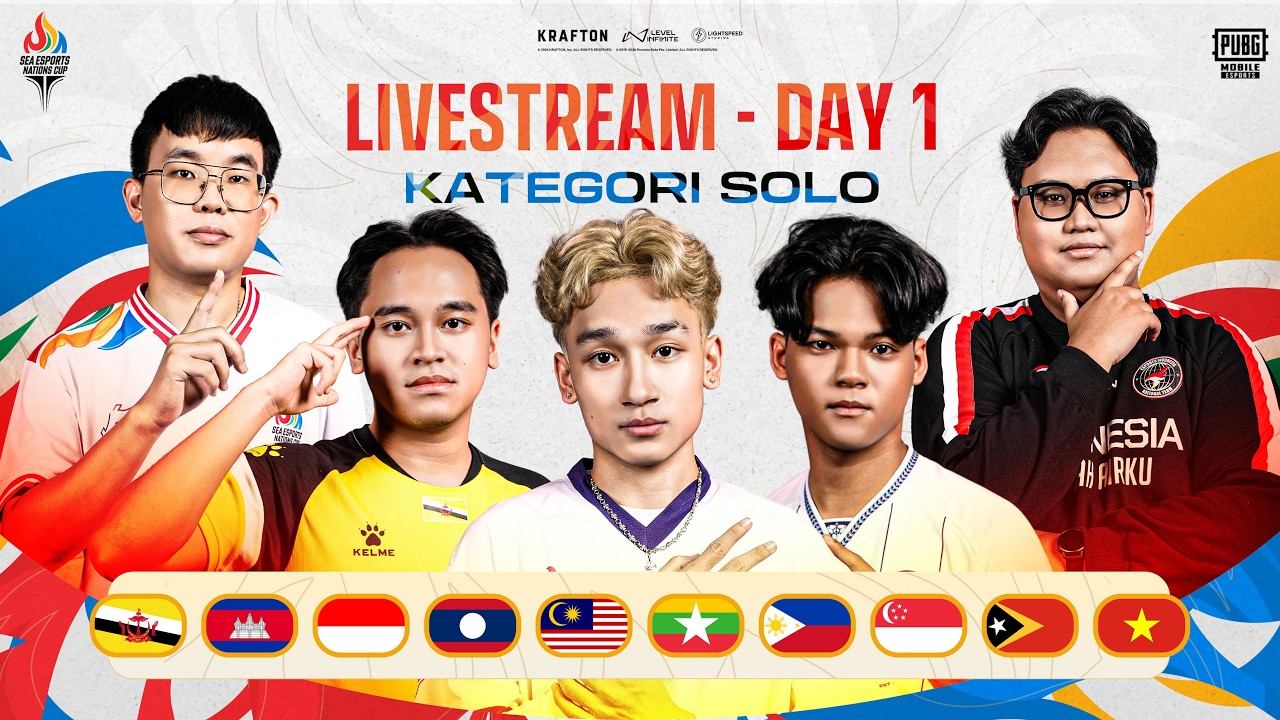 🔴 LIVE | PUBG MOBILE INDONESIA | SEA ESPORTS NATIONS CUP 2026 | DAY 1 background