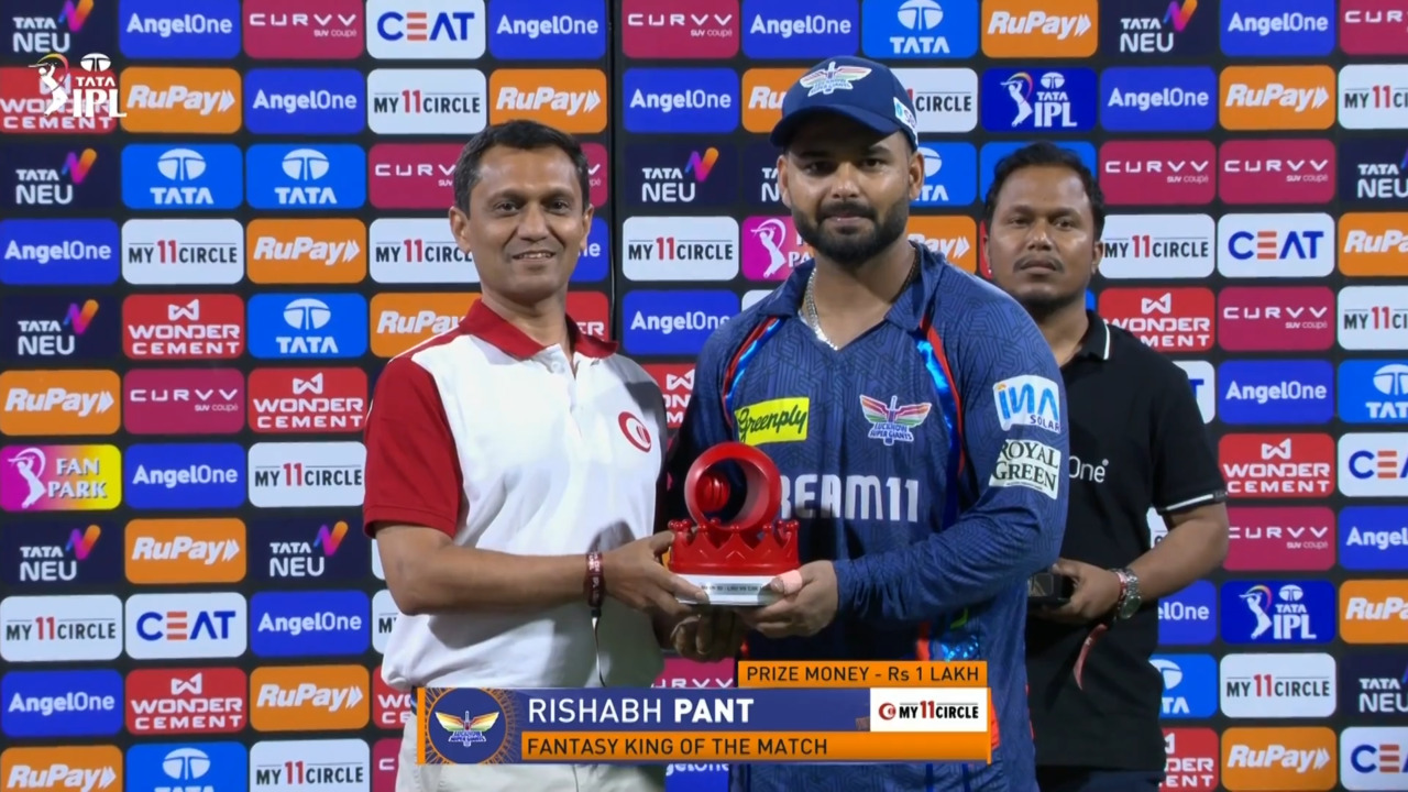 IPL 2025 M30: LSG vs CSK - My11Circle Fantasy King of The Match - Rishabh Pant background