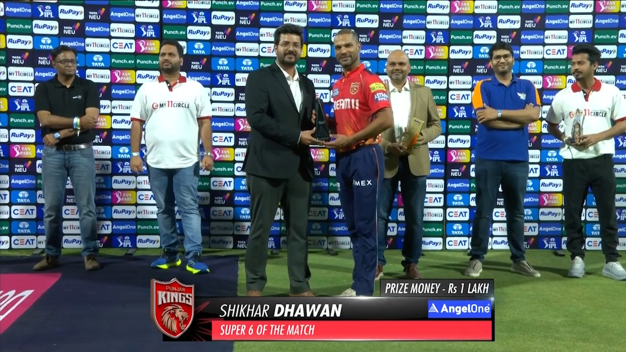 M11: LSG vs PBKS – AngelOne Super 6 of the Match – Shikhar Dhawan