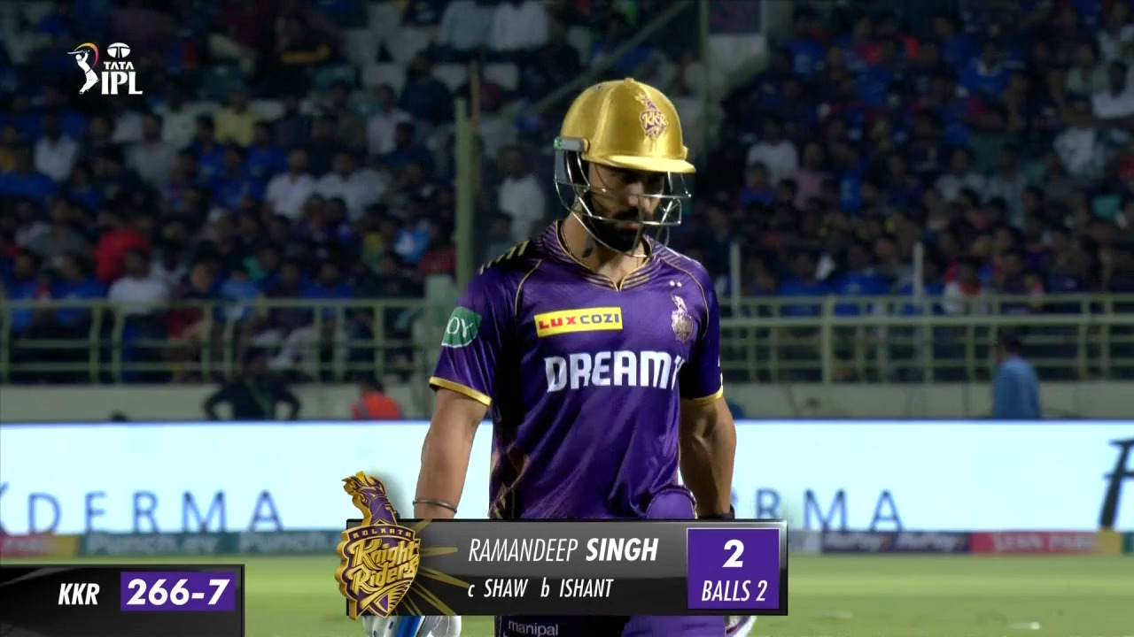 M16: DC vs KKR – Ramandeep Singh Wicket