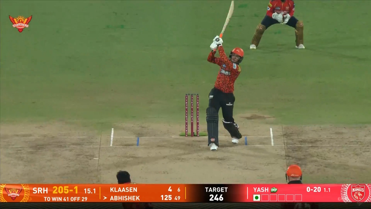 IPL 2025 M27: SRH vs PBKS - Abhishek Sharma Six background