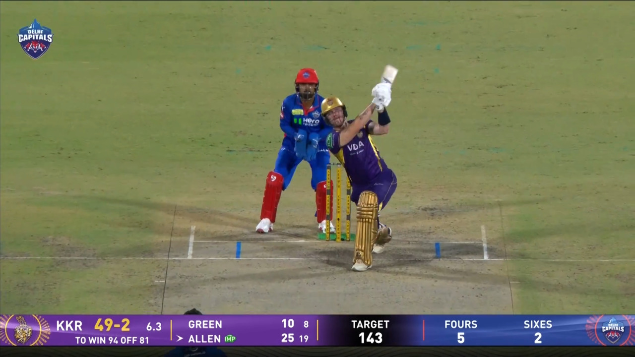 IPL 2026 M51: DC vs KKR - Finn Allen Six